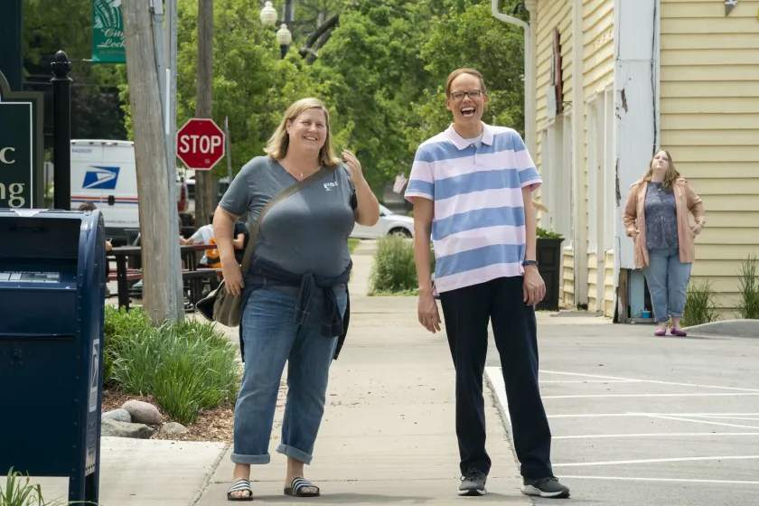 Bridget Everett and Jeff Hiller in Somebody Somewhere