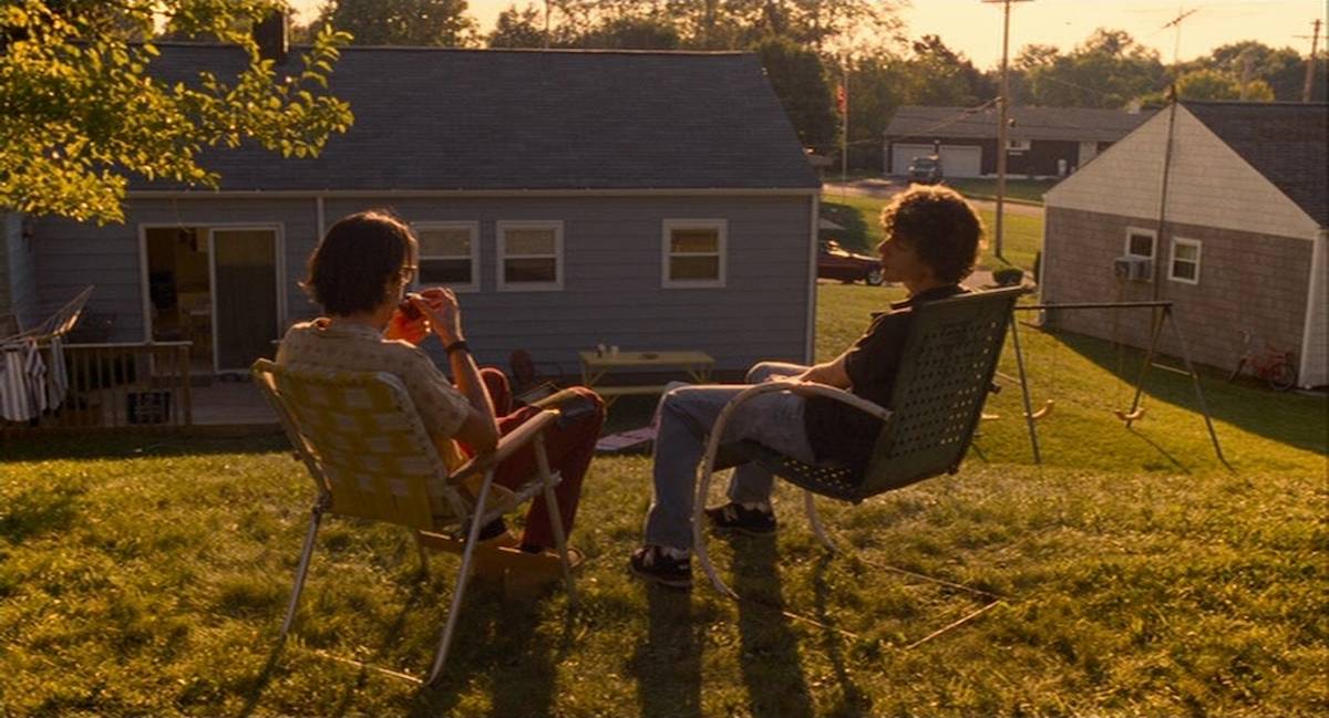 Jesse Eisenberg and Martin Starr pontificating life in Adventureland